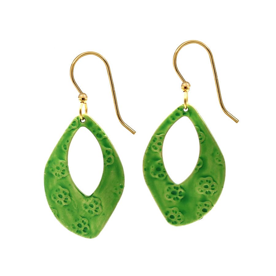 Silver Forest Organic Shaped Textured Drop Earrings - Juli's Wearable Art