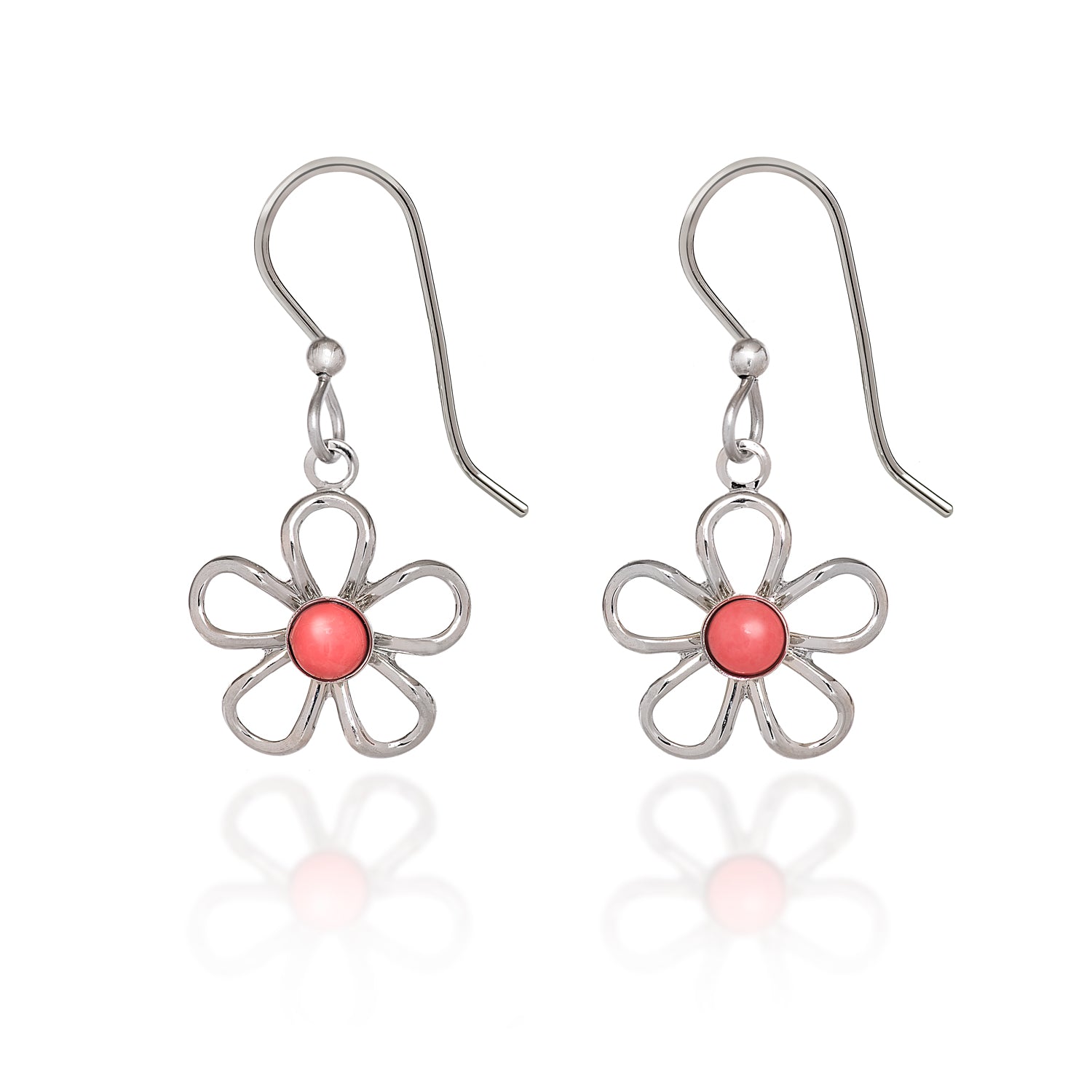 Silver Forest Petite Silver Wire Flower Earrings