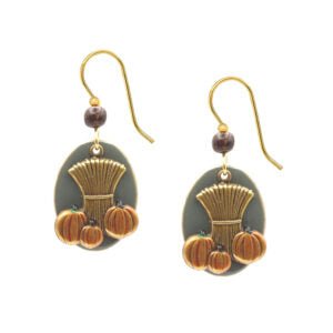 Silver Forest Sheaf of Wheat Earrings | Gold