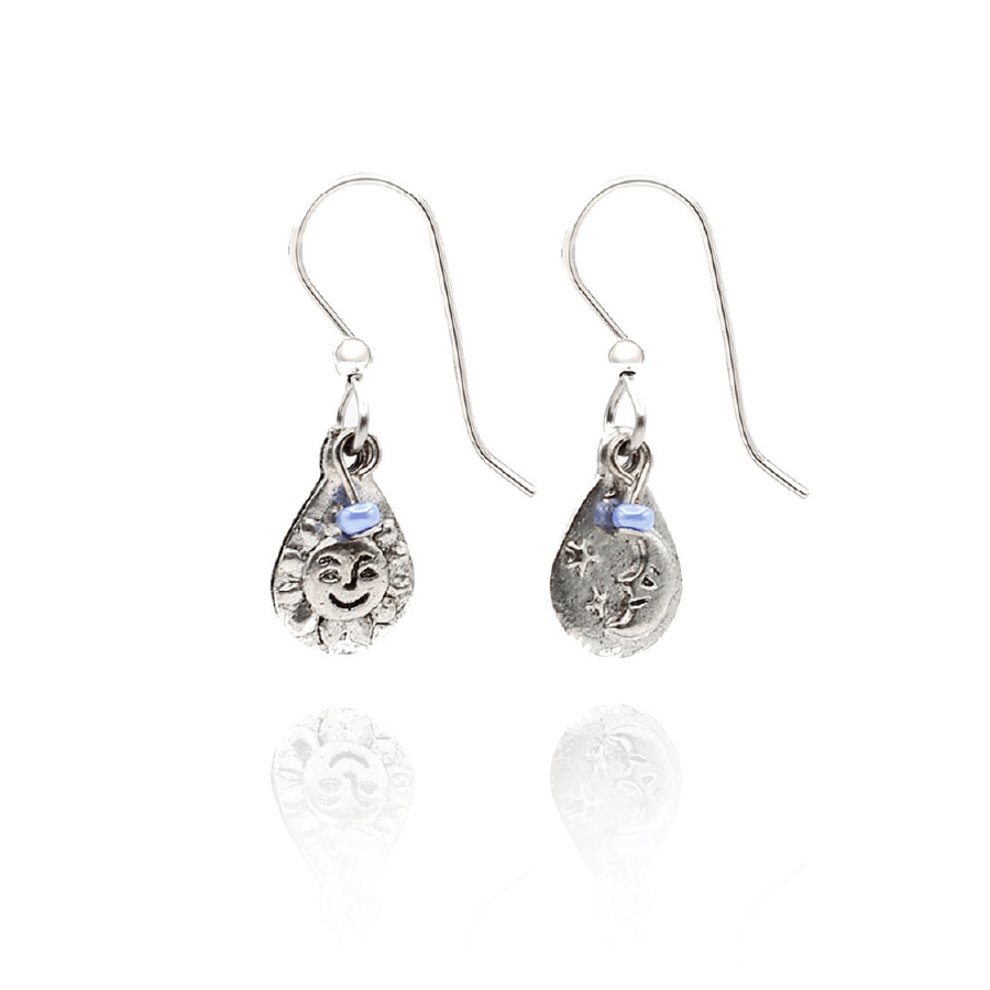 Silver Forest Silver Celestial Fun Duo Dangle Earrings - Juli's Wearable Art