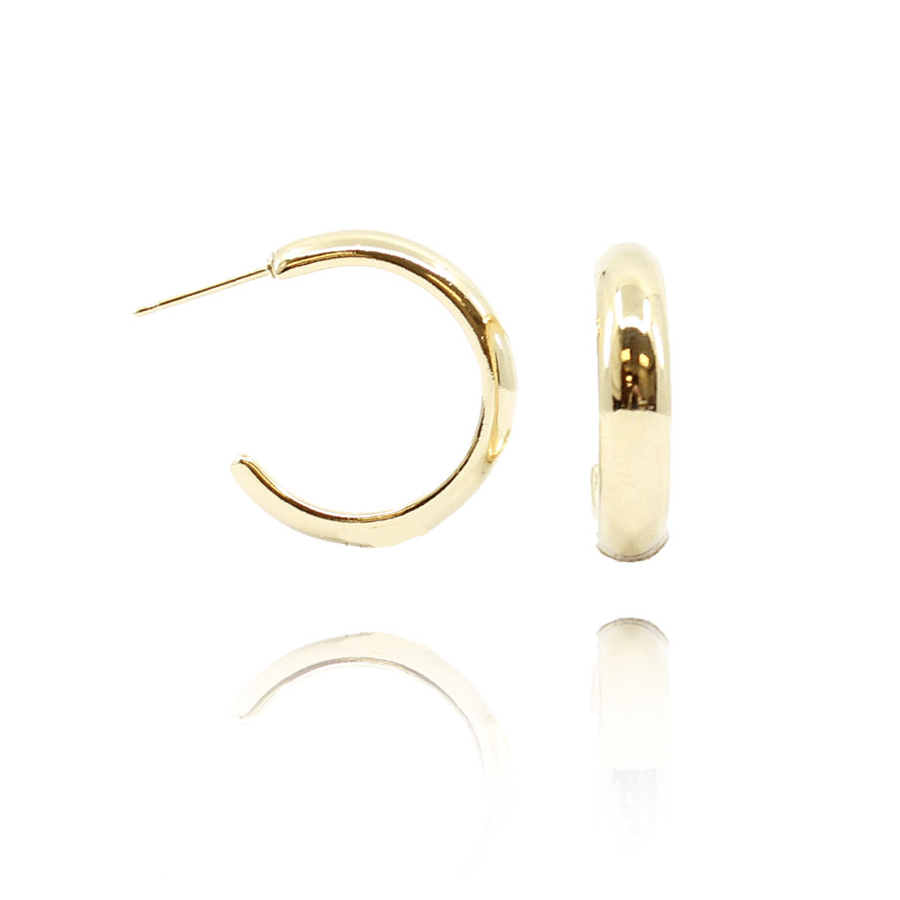Silver Forest | Spirit Collection | Chunky Gold Chic Hoop Earrings - Juli's Wearable Art