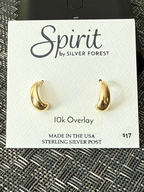 Silver Forest | Spirit Collection | Elegant Curl Gold Hoops