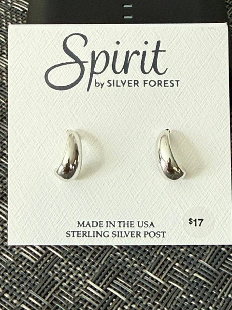 Silver Forest | Spirit Collection | Elegant Curl Silver Hoops