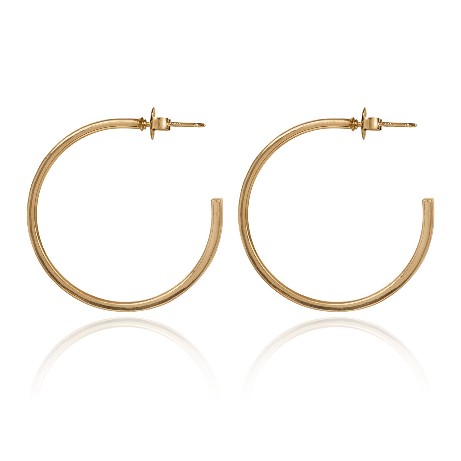 Silver Forest | Spirit Collection | Gold Hammered Hoop - Juli's Wearable Art