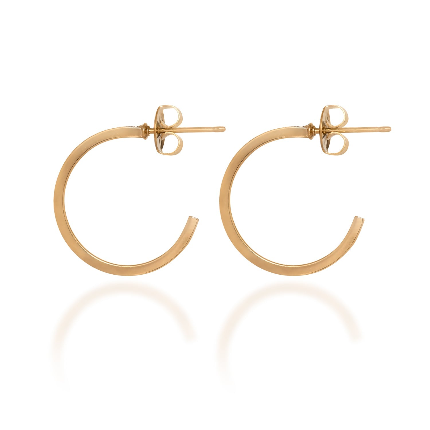 Silver Forest | Spirit Collection | Gold Hoop Earrings - Juli's Wearable Art