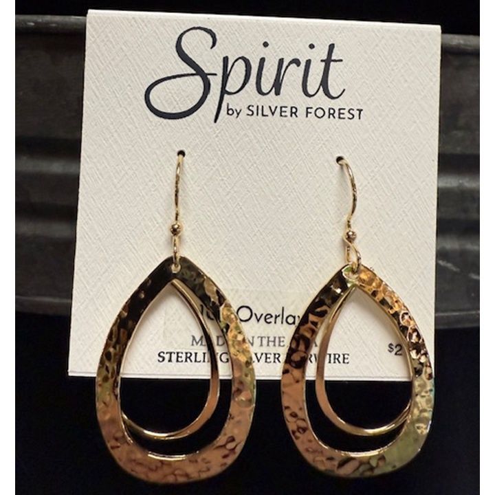 Silver Forest | Spirit Collection | Gold Modern Teardrop Earrings