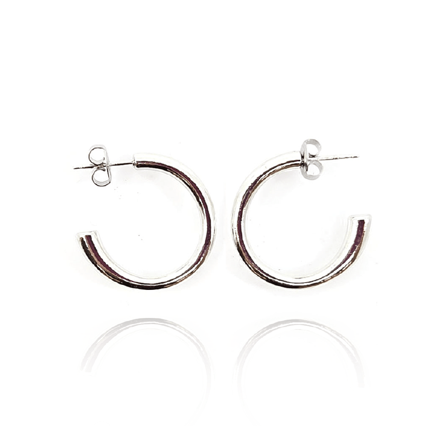 Silver Forest | Spirit Collection | Graduated Hoop Earrings - Juli's Wearable Art