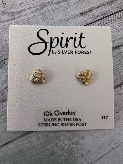 Silver Forest | Spirit Collection | Love Knot Gold Post Earrings