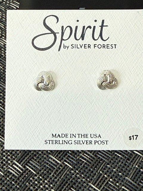Silver Forest | Spirit Collection | Love Knot Silver Post Earrings