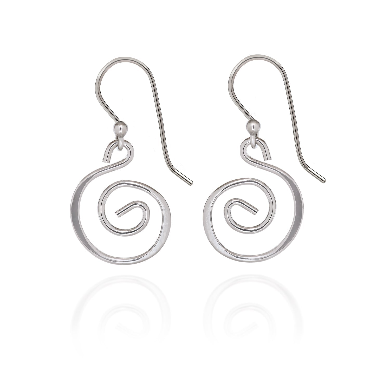 Silver Forest | Spirit Collection | Playful Silver Coil Earrings - Juli's Wearable Art