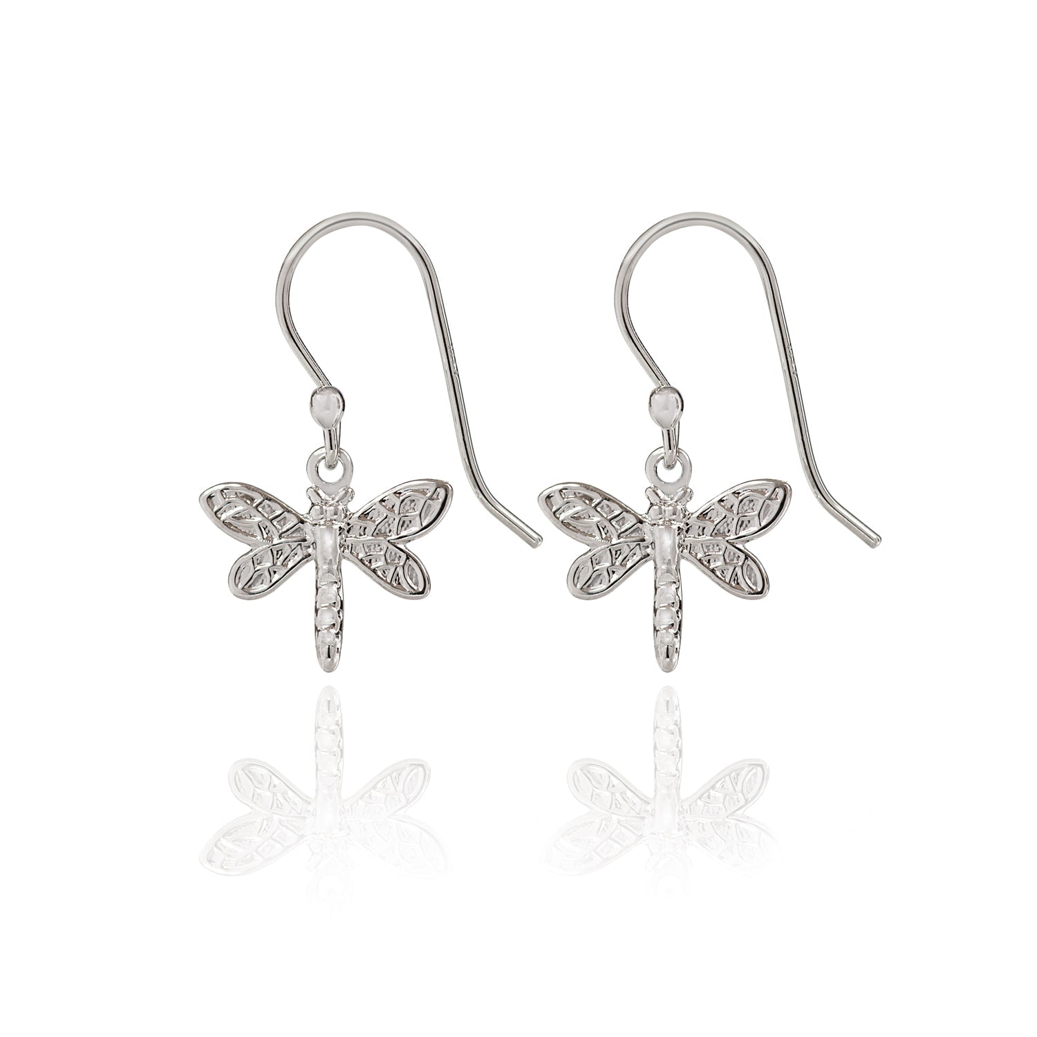 Silver Forest | Spirit Collection | Silver Dragonfly Dangle Earrings - Juli's Wearable Art