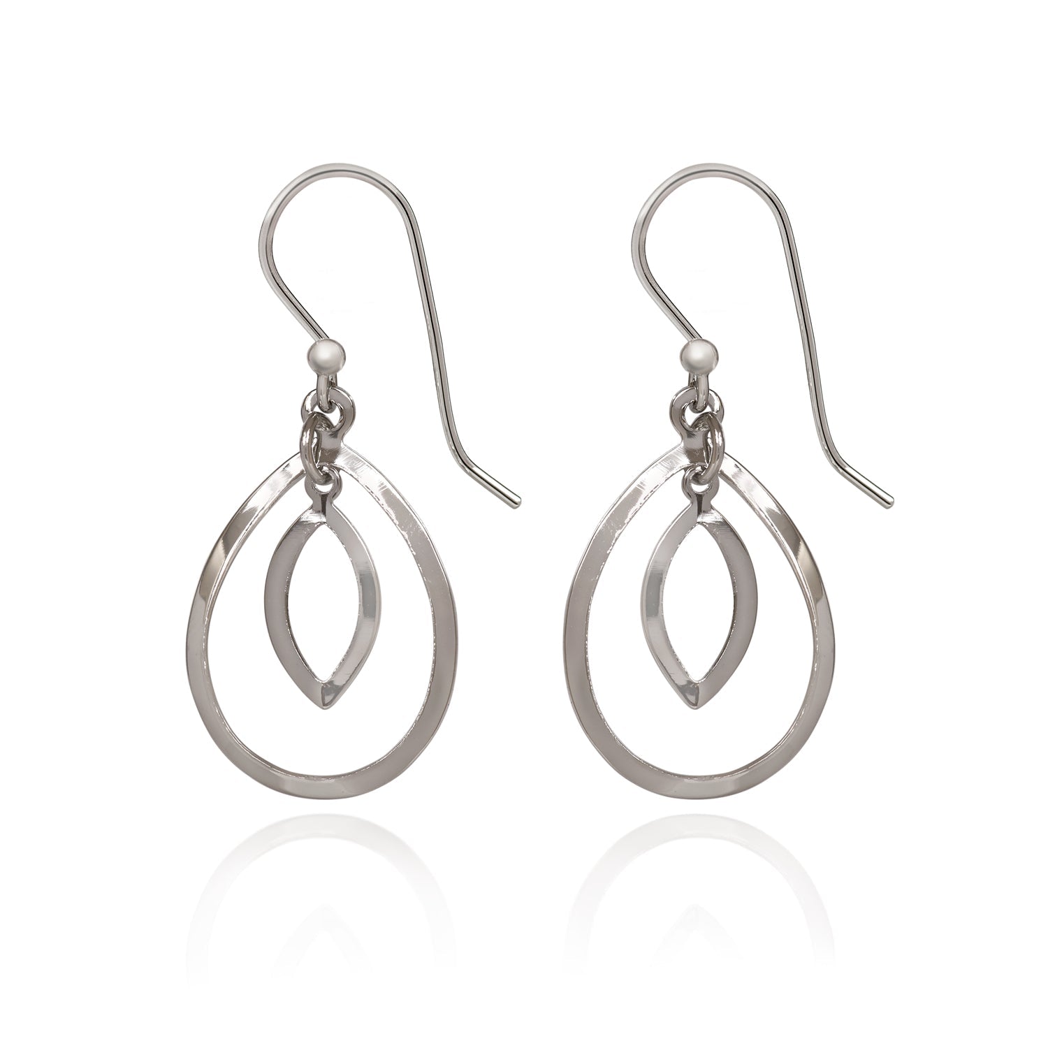 Silver Forest | Spirit Collection | Silver Open Shapes Duet Earrings - Juli's Wearable Art