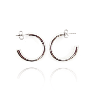 Silver Forest | Spirit Collection | Silver Tube Hoop Earrings