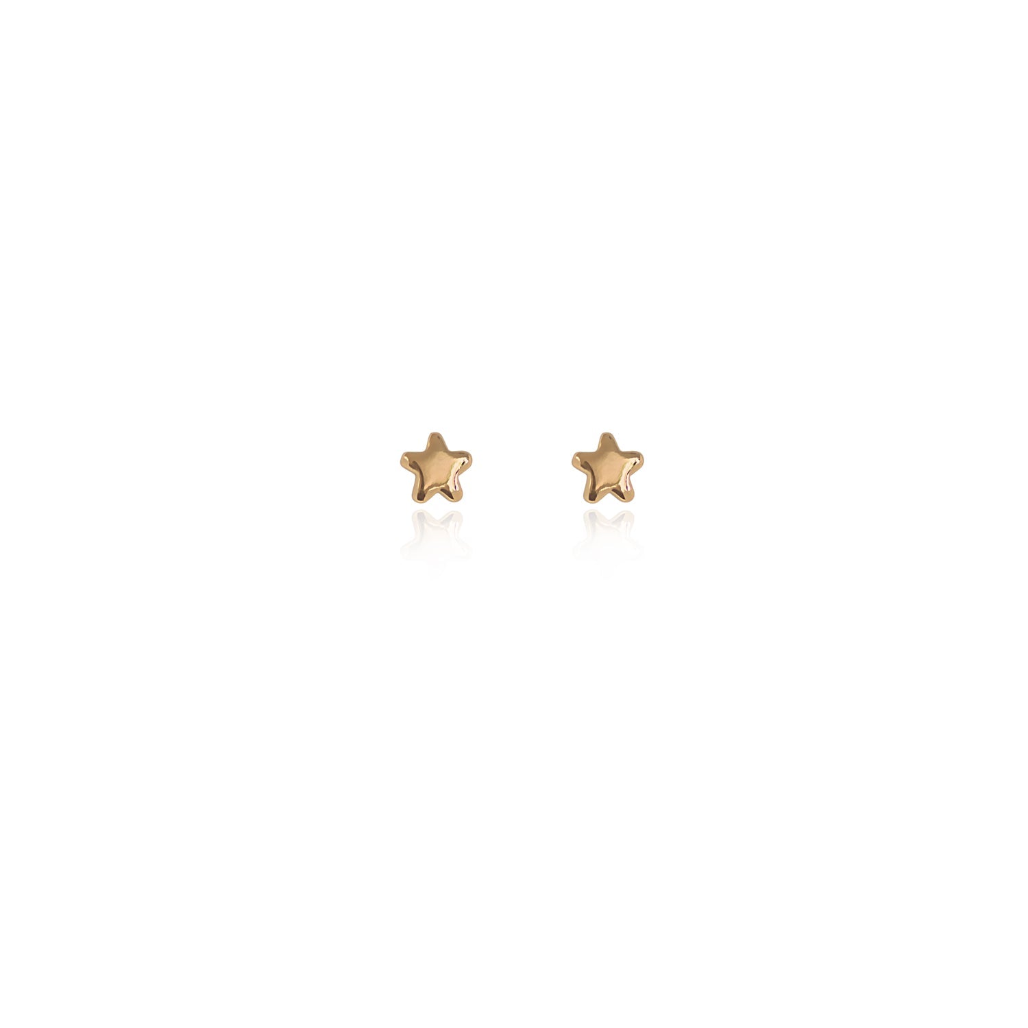 Silver Forest | Spirit Collection | Tiny Gold Star Post Earrings - Juli's Wearable Art