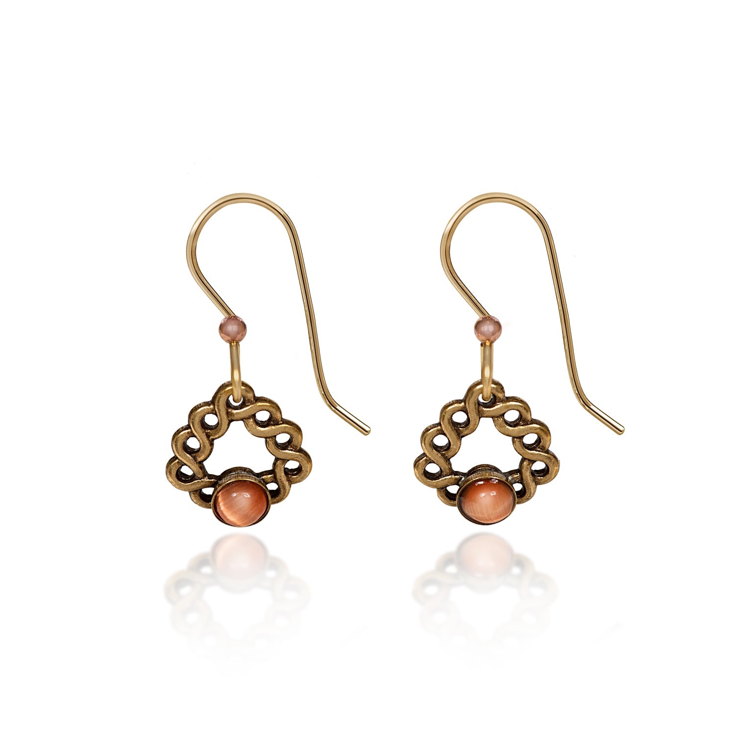 Silver Forest Woven Soft Triangle Earrings