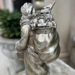 Silver Santa with Gift Sack Statue - Juli's Wearable Art