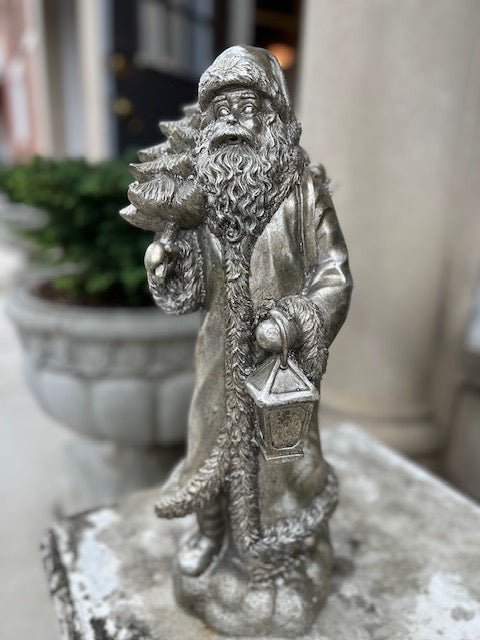 Silver Santa with Gift Sack Statue - Juli's Wearable Art