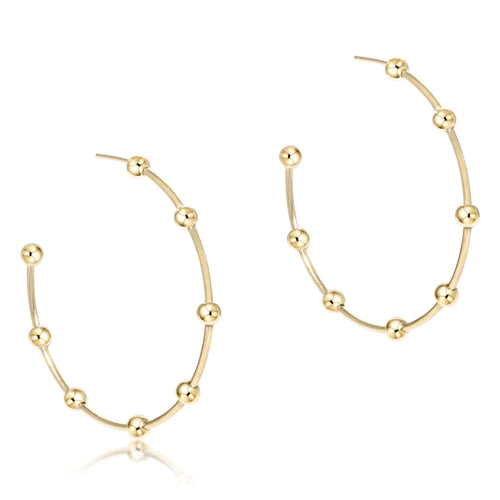 enewton Gold Beaded Simplicity Post Hoop Earrings
