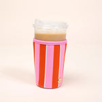 Sip Savvy Drink Sleeve | Large | Sicily Stripes Pink - Juli's Wearable Art