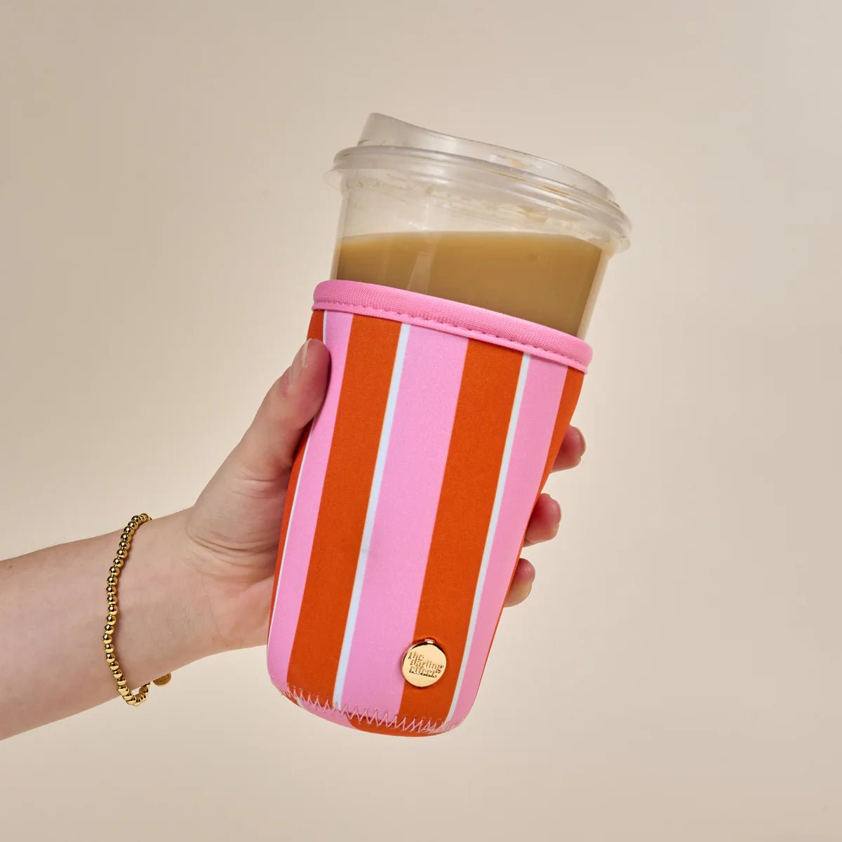 Sip Savvy Drink Sleeve | Large | Sicily Stripes Pink
