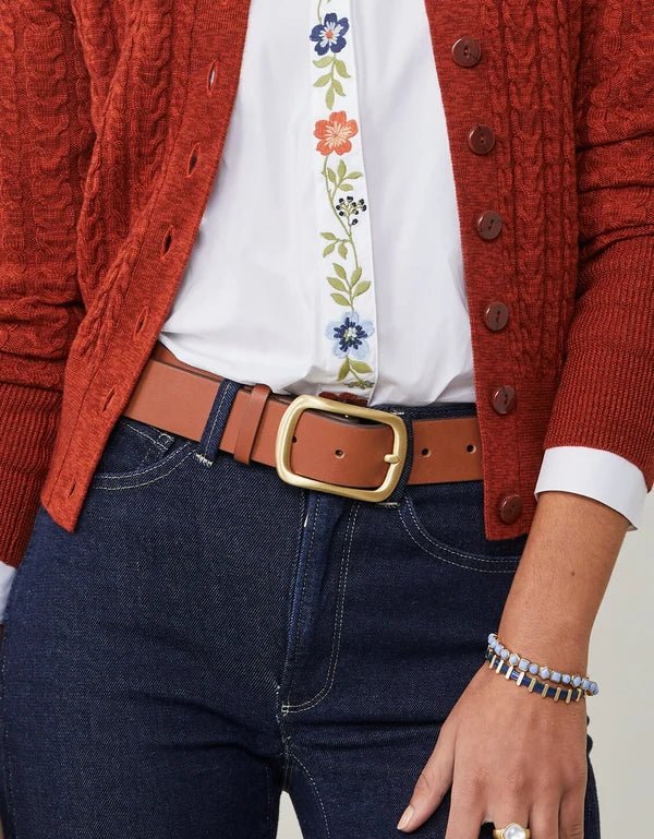 Siren Belt | Saddle Brown Leather