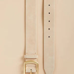 Siren Thin Belt | Cream Suede - Juli's Wearable Art