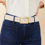Siren Thin Belt | Cream Suede - Juli's Wearable Art