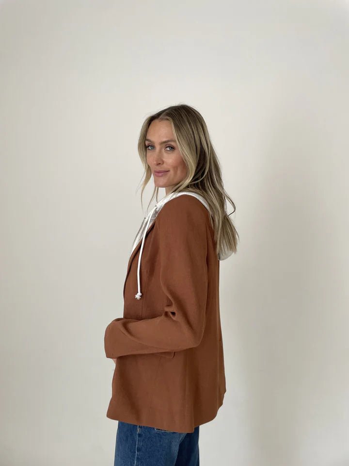 Six Fifty Drew Blazer - Cinnamon/Grey - Juli's Wearable Art