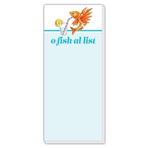 Skinny Notepad | “O - fish - al List” - Juli's Wearable Art