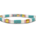 Skylar Paige AUNT Morse Code Tila Beaded Bracelet - Silly Sorbet - Juli's Wearable Art