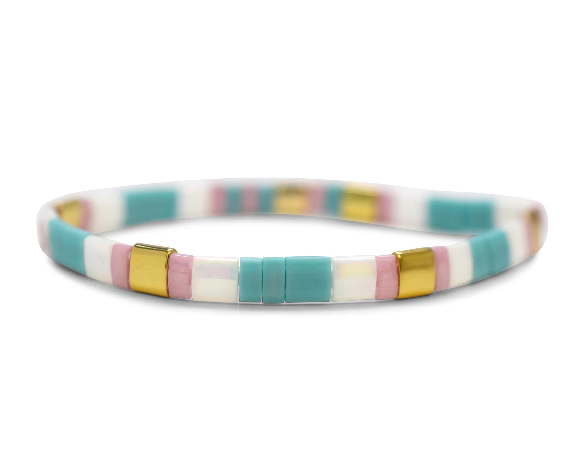 Skylar Paige AUNT Morse Code Tila Beaded Bracelet - Silly Sorbet - Juli's Wearable Art