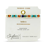 Skylar Paige BELIEVE Morse Code Tila Beaded Bracelet - Feminine Fiesta - Juli's Wearable Art