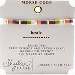 Skylar Paige BESTIE Morse Code Tila Beaded Bracelet - Juli's Wearable Art