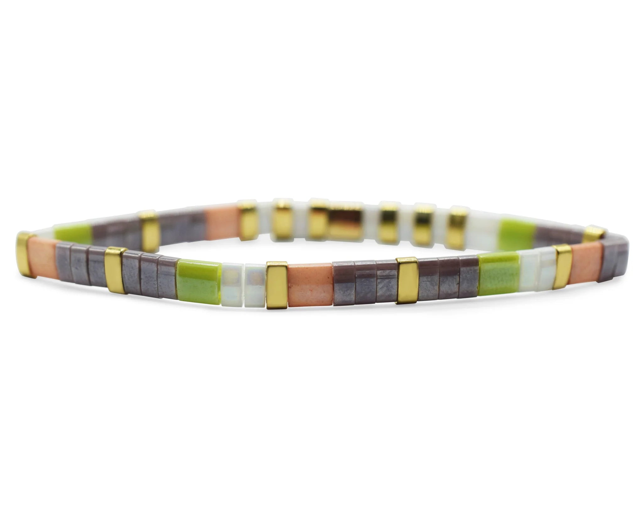 Skylar Paige BESTIE Morse Code Tila Beaded Bracelet - Juli's Wearable Art