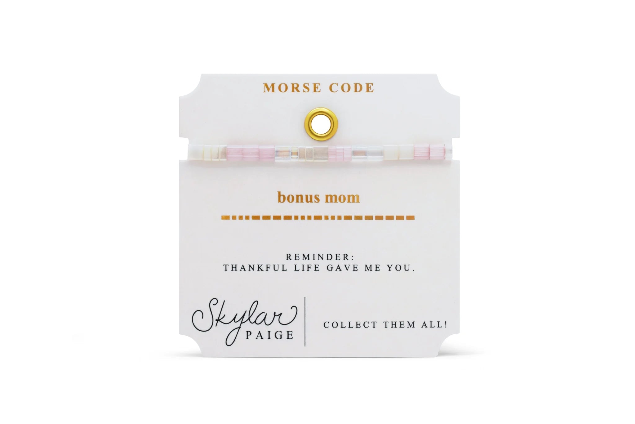 Skylar Paige BONUS MOM Morse Code Tila Bracelet - Juli's Wearable Art