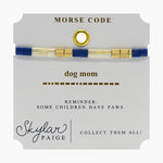 Skylar Paige DOG MOM Morse Code Tila Beaded Bracelet - Juli's Wearable Art