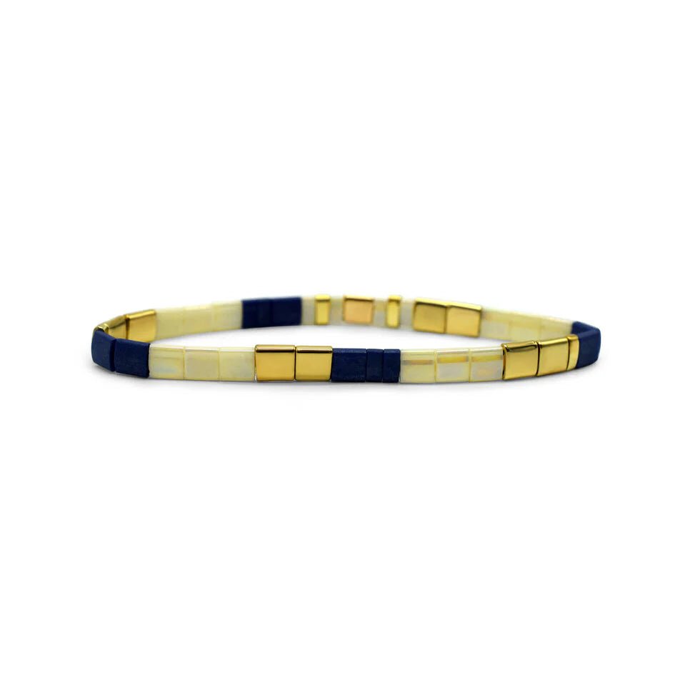 Skylar Paige DOG MOM Morse Code Tila Beaded Bracelet - Juli's Wearable Art