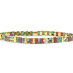 Skylar Paige - FEARLESS - Morse Code Tila Beaded Bracelet - Wild Watermelon - Juli's Wearable Art