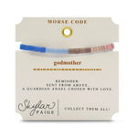 Skylar Paige GODMOTHER Morse Code Tila Beaded Bracelet - Bibbidi Bobbidi Blue - Juli's Wearable Art