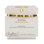 Skylar Paige GRANDMA Morse Code Tila Beaded Bracelet - Juli's Wearable Art