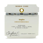 Skylar Paige INSPIRE Morse Code Tila Beaded Bracelet - Gracious Grey - Juli's Wearable Art