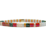 Skylar Paige JUST BEACHY Morse Code Tila Beaded Bracelet - Sun Of A Beach Peach - Juli's Wearable Art