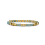 Skylar Paige Morse Code Tila Bracelet | Amazonite | "YOU ROCK MY WORLD!" - Juli's Wearable Art