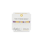 Skylar Paige Morse Code Tila Bracelet | Amethyst | "YOU F*CKING ROCK!" - Juli's Wearable Art