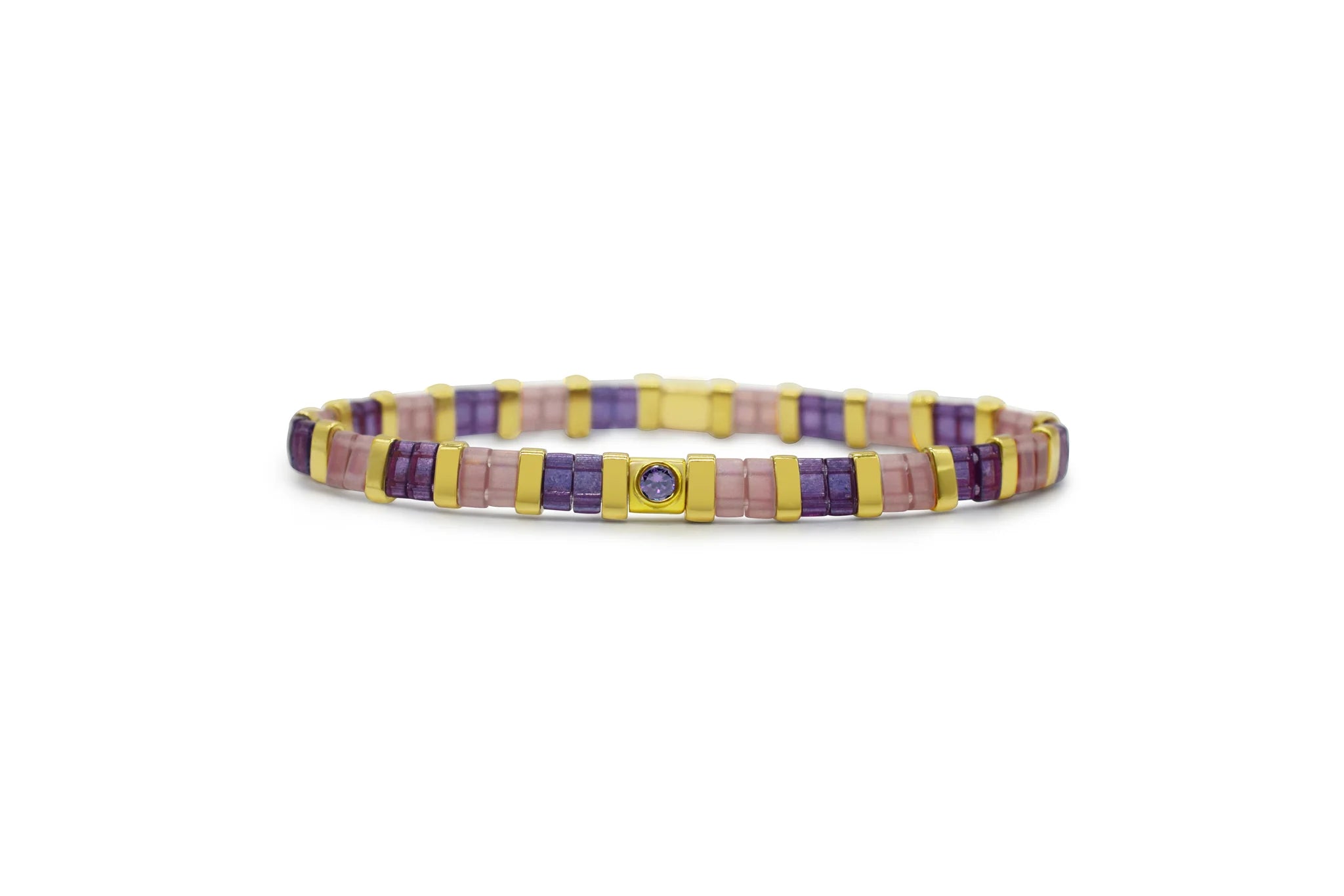 Skylar Paige So Colorful! Amethyst Birthstone Bracelet - Juli's Wearable Art