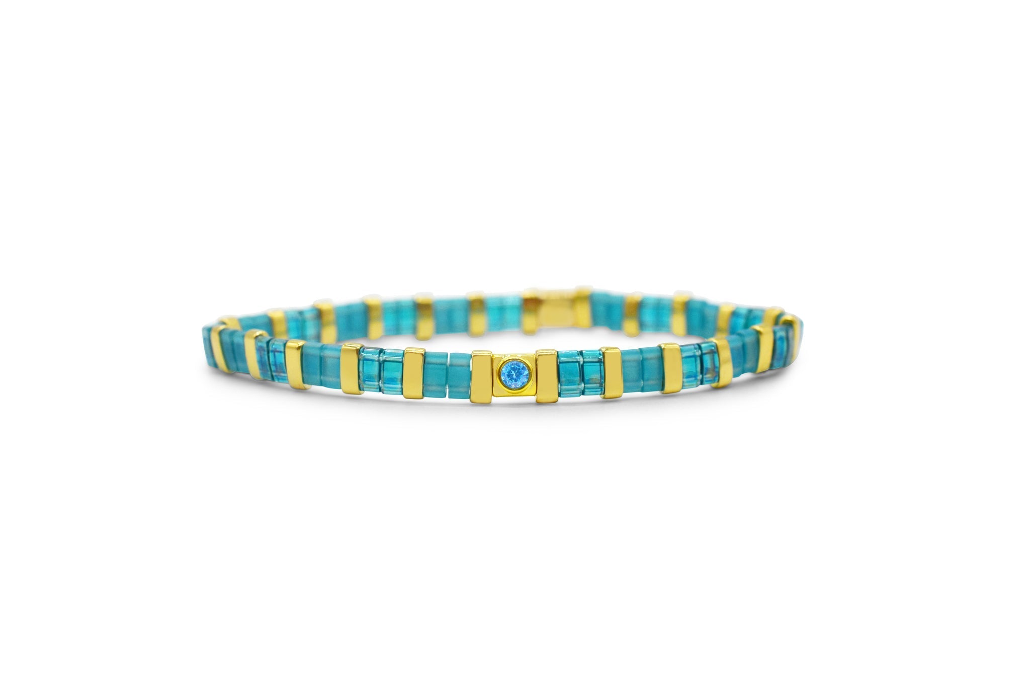 Skylar Paige So Colorful! Blue Zircon Birthstone Bracelet - Juli's Wearable Art