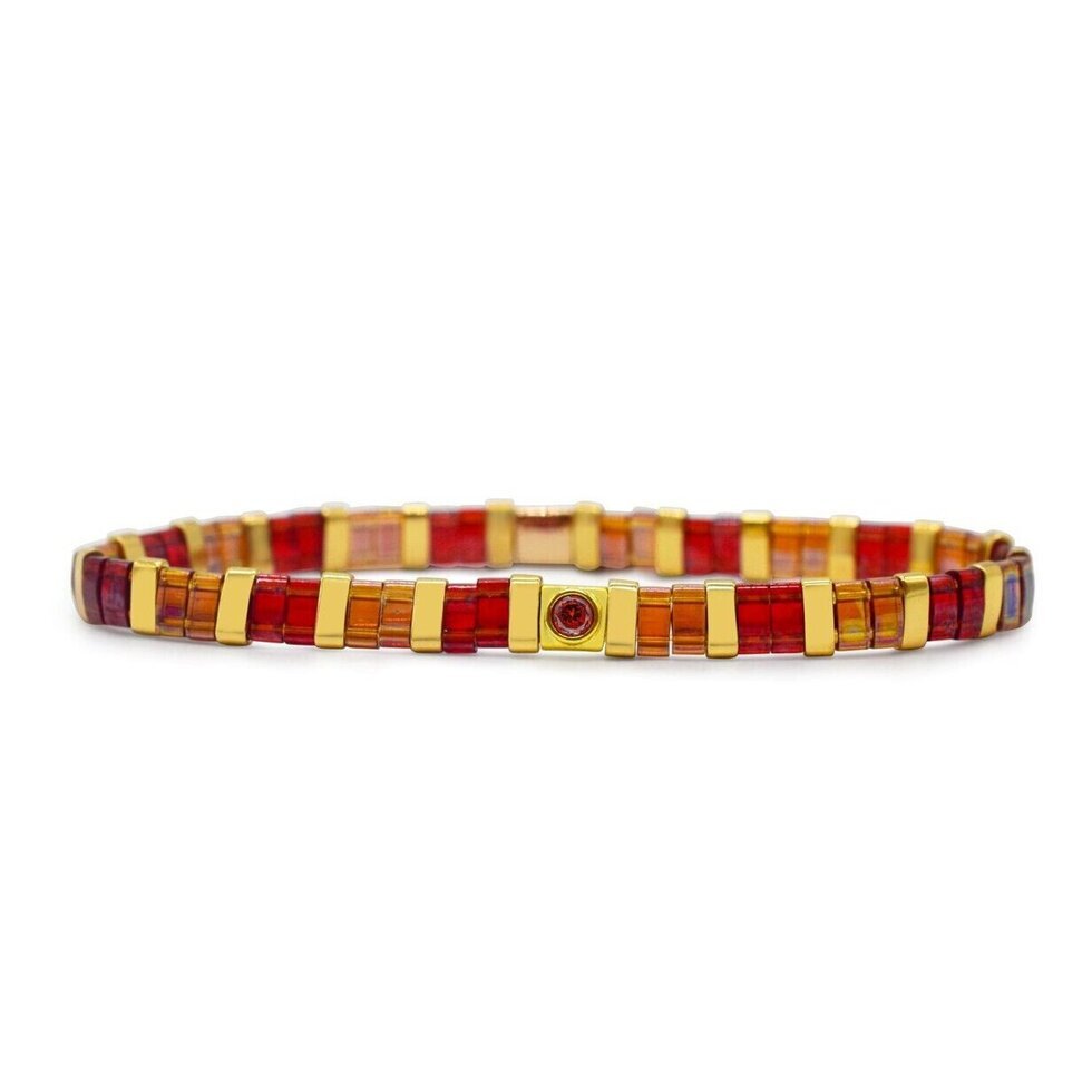 Skylar Paige So Colorful! Garnet Birthstone Bracelet - Juli's Wearable Art