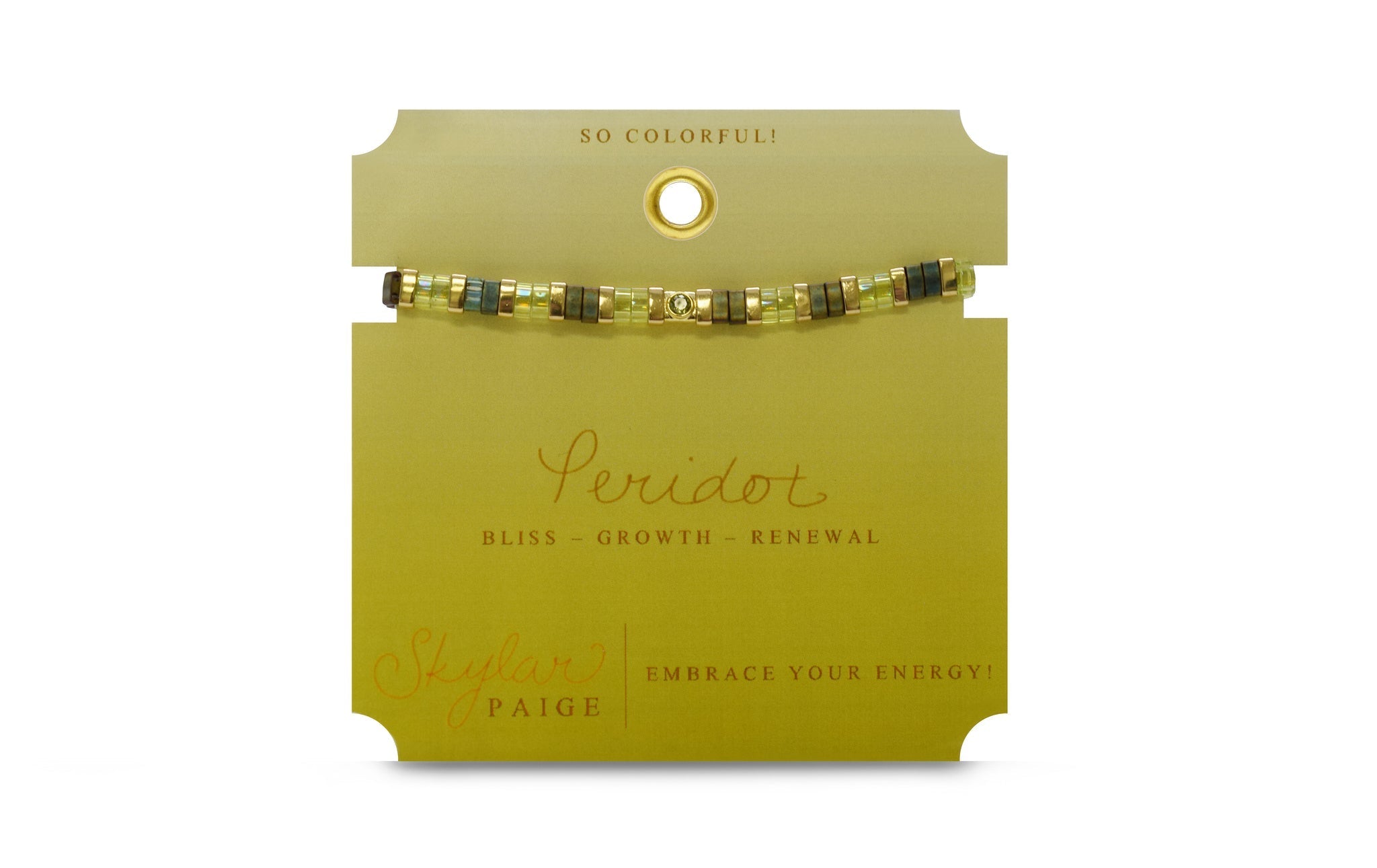 Skylar Paige So Colorful! Peridot Birthstone Bracelet - Juli's Wearable Art