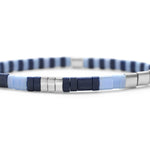 Skylar Paige SOUL SISTERS Morse Code Tila Beaded Bracelet - Blue My Mind - Juli's Wearable Art
