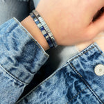 Skylar Paige SOUL SISTERS Morse Code Tila Beaded Bracelet - Blue My Mind - Juli's Wearable Art